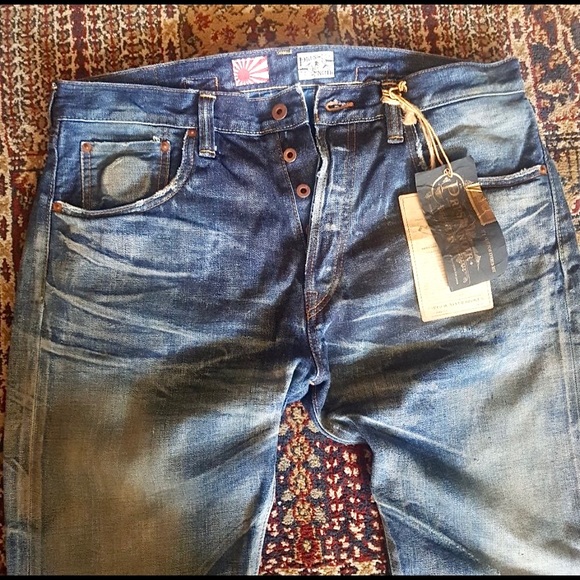 🌈 Amazing Japanese PRPS NOIR Selvedge Jeans SOLD - Picture 2 of 8